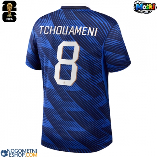 Moški Nogometni dresi Francija Aurelien Tchouameni #8 Domači SP 2026 Kratek Rokav